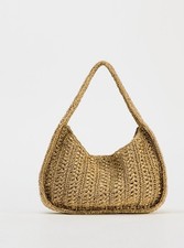 Zara WOVEN SHINY SHOPPER BAG