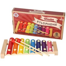 Kids Wooden Xylophone Childrens Musical Instrument Rainbow Educational Toys 1Pc