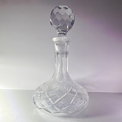 Clear cut glass - decanter, with