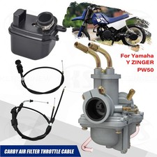 Fits Yamaha PEEWEE PW50 PY50 Carburetor Carb Air Filter Box Throttle Choke Cable