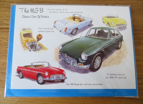 Mgb mgbgt blank - greetings, card