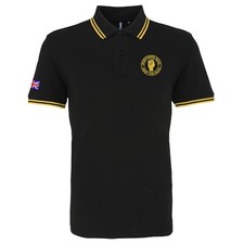 Men's Northern Soul Tipped Polo Shirt With Embroidered Fist Logo. Mod, Retro.