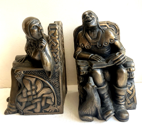 Medieval figure bookends - medieval,