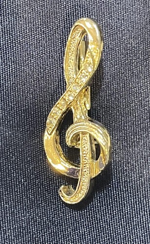 Gold tone clear rhinestone - tone,