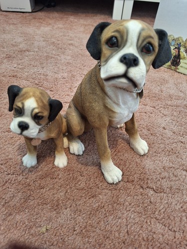 Boxer dog and pup ornament - dog,