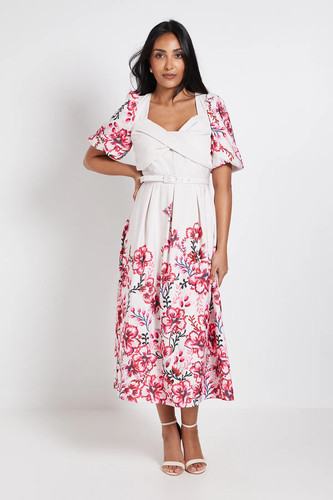 Wallis ivory fit flare dress - wallis,