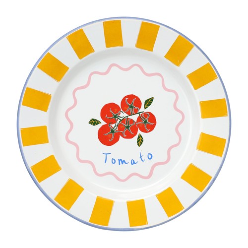 Handmade enamel dinner plate - enamel,