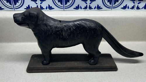 Antique cast iron dog - iron,