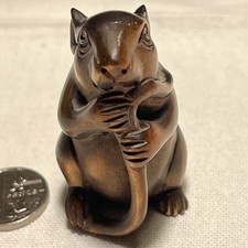  Signed Carved wooden Japanese