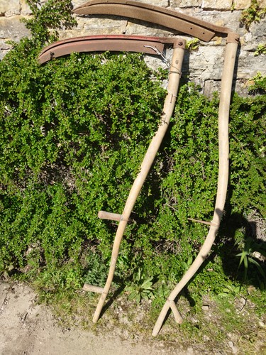 Old vintage scythes garden - vintage,