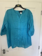 Vintage Women’s Susan Graver Blue Blouse Top - Size 2XL - Never Worn