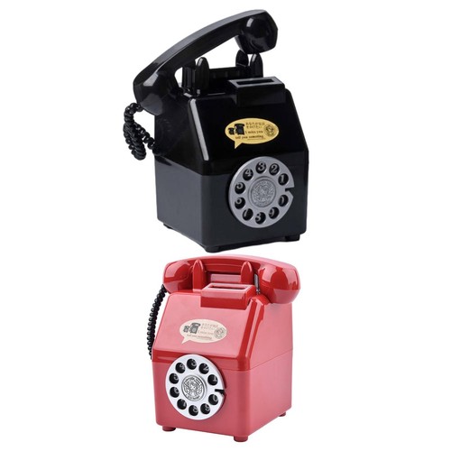 Retro telephone piggy bank - telephone,