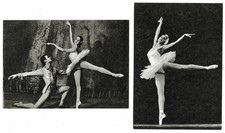 2 Russian Postcards of Performance from the Ballets Swan Lake & Nutcracker 1970