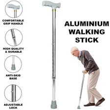 Aluminium Walking Stick Lightweight Walking Cane Aid Durable Adjustable Non Slip