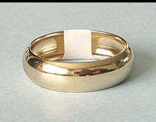 9CT GOLD ROLLED EDGE WEDDING