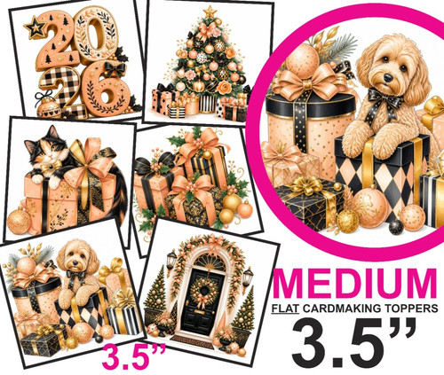 2026 christmas card toppers - card,