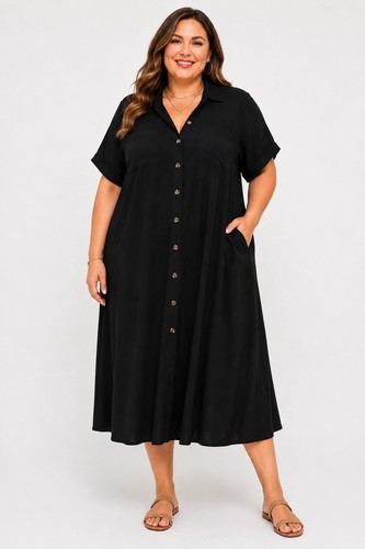 Black button front - h&m,