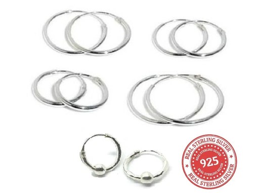 925 sterling silver hoop - sterling,