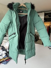 DKNY Women Green Winter Coat