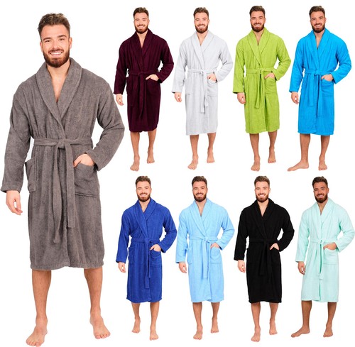 Mens cotton bathrobe towelling - cotton,