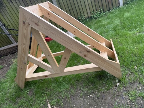 Wooden frame roof - wooden, a-frame