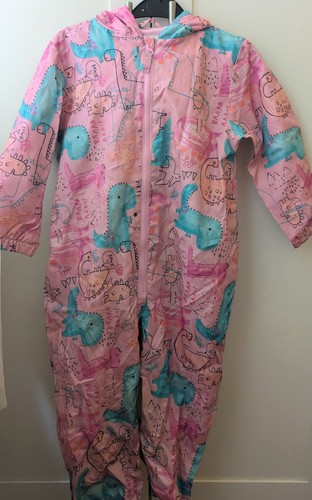 Girls pink dinosaur waterproof - girls,
