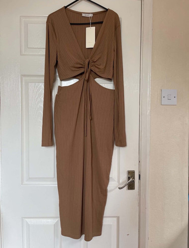 Bnwt vera lucy taupe ribbed - lucy,