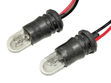 Capless Wedge T10 Bulb Holder with 12volt 5 watt bulb Durite 0-705-12 pair