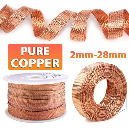 Pure copper braid - pure, flat