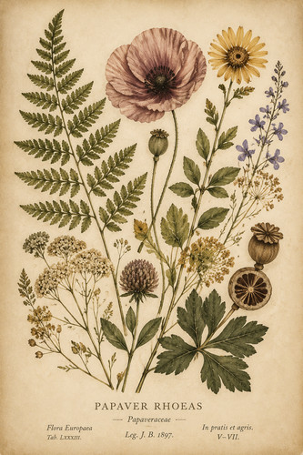 Large vintage botanical - 18.,