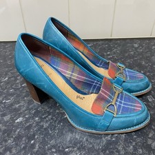 Clarks Plus Ladies Teal Tartan