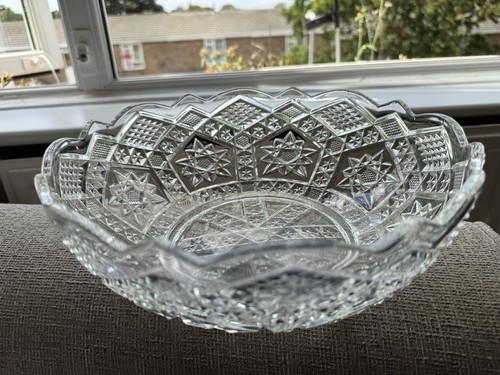 Vintage clear footed - footed, 10"