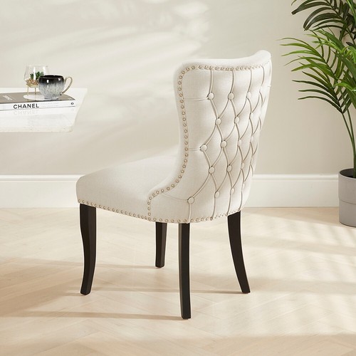 Dining chair with black legs - dining,