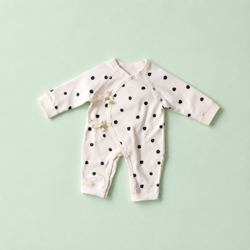 Side tie infant jumpsuit - side,