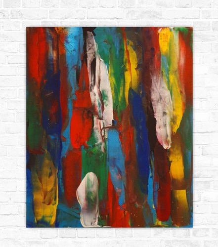 Abstract painting canvas - painting,