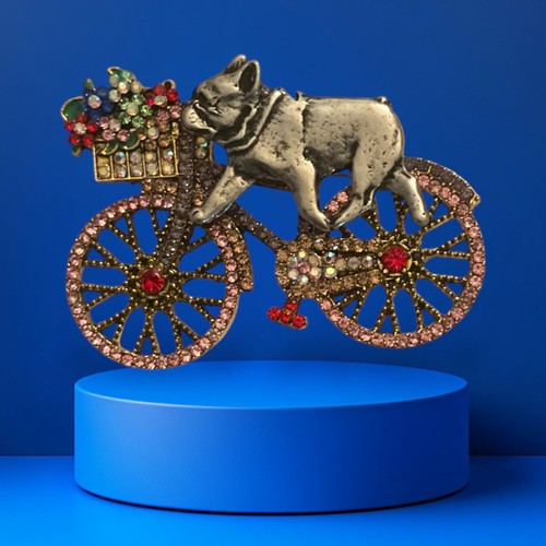 Dog lover bicycle pin french - bicycle, pin!.french