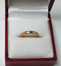 22ct Gold Plain Narrow Wedding Ring 1920's Vintage Size J - 23258