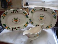 Antique Adams Titian Ware, 2 x Serving Platters & Gravy Boat # 673892, 1920s