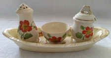 VINTAGE CONDIMENT SET AND BOAT