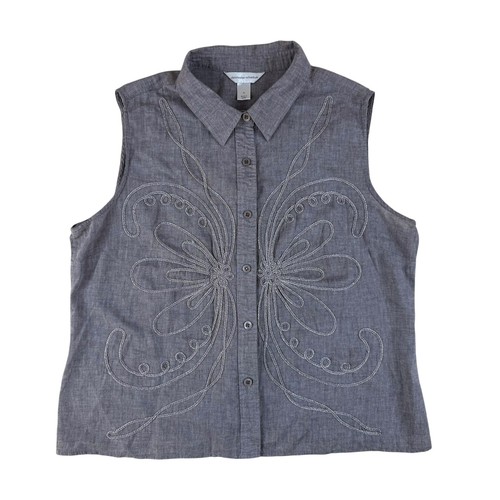 Boho embroidered sleeveless - embroidered,