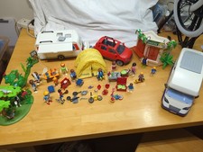 Big Playmobil Camping Bundle. Caravan, Motorhome, Tent, Cafe, Car, Accessories.