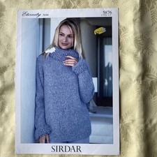 Sirdar Eternity knitting pattern 5876. Sweater, Aran 32-42" Original