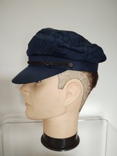 Vintage Wynnster Navy Nylon Peaked Sailor Cap Size M