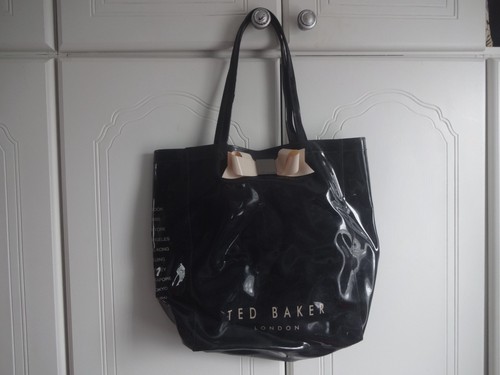 Ted baker large black pvc - black, tote