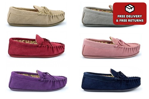 Womens moccasin slippers - womens,