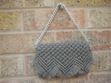 SMALL GREY CROCHETED WRISTLET