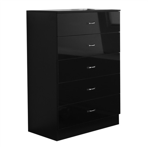 Black drawer chest - wide, tall