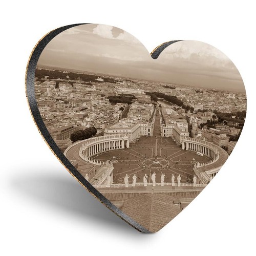 Heart mdf coaster vatican city - heart,