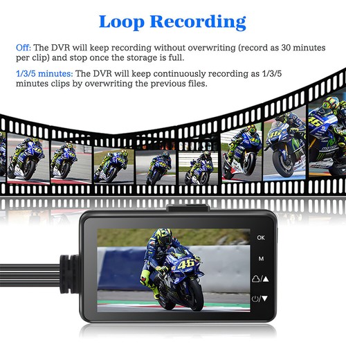 1pcs motorcycle dash - cam, hd
