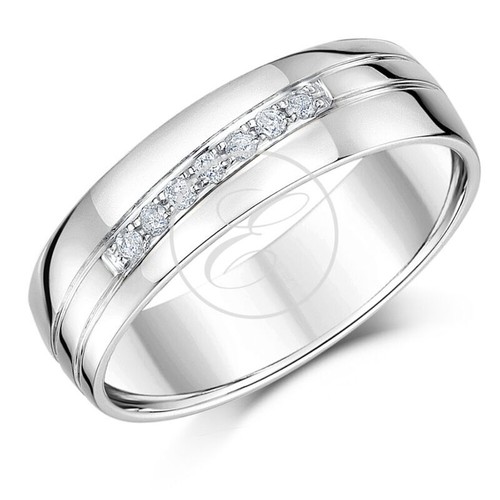 6mm palladium 950 channel set - 6mm,